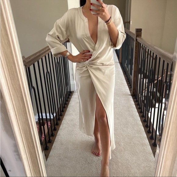 Zara Satin Effect Midi Dress - Picture 8 of 8